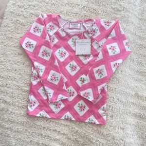 SweetHoney Pink and White Rashguard Swim Shirt